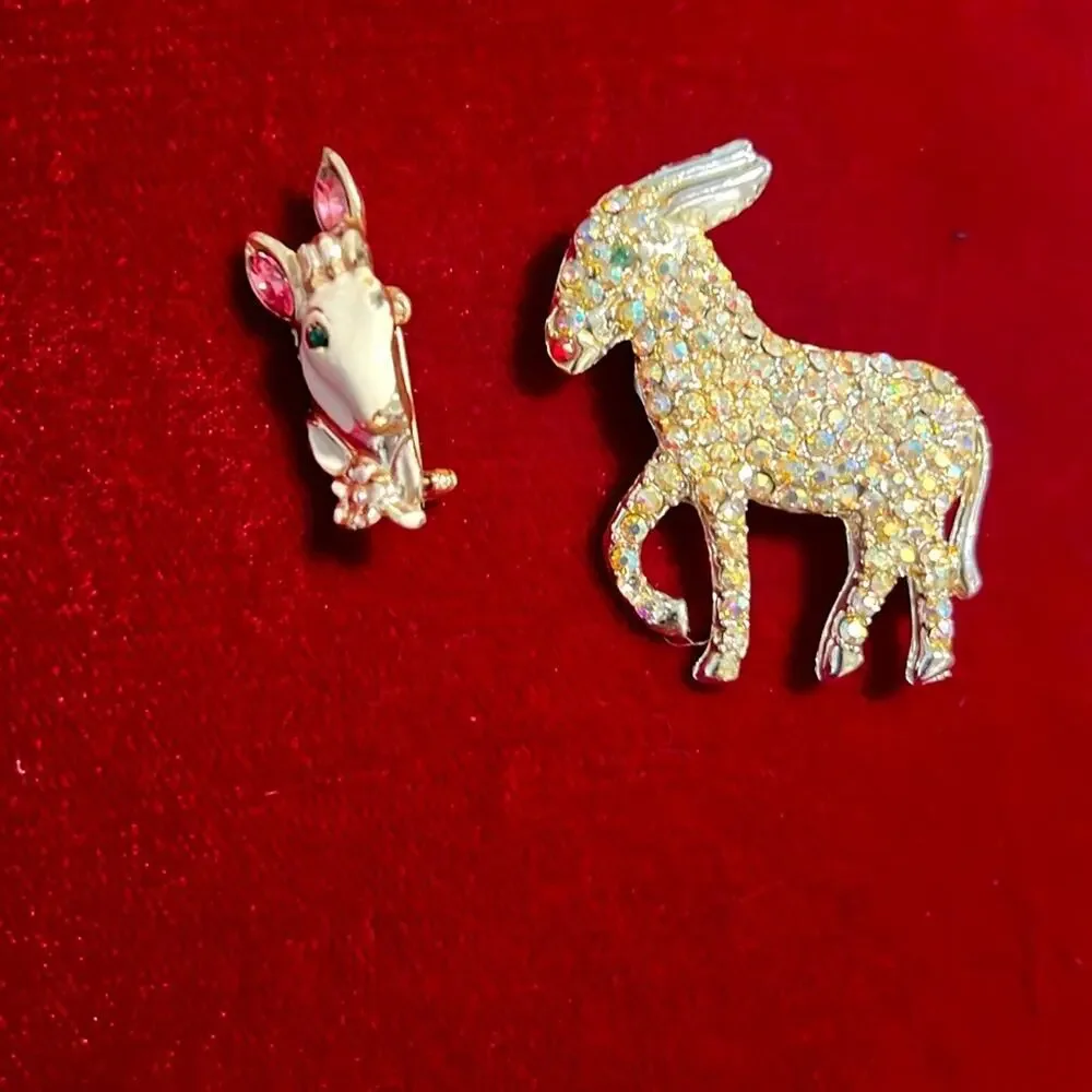 Vintage Donkey Brooch and pin